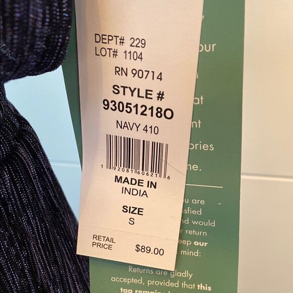 Sam & Jess Elegant shimmering Navy Sleeveless Dress - Picture 5 of 10